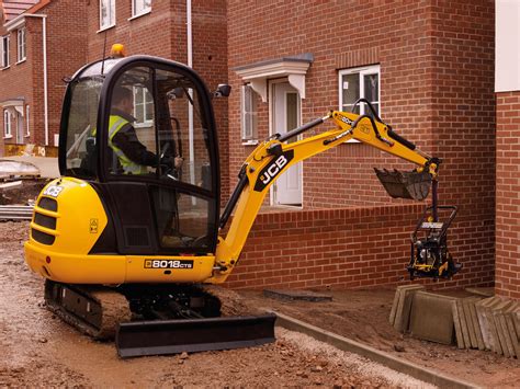 Thematic photo of a JCB 8018 mini excavator at a construction site