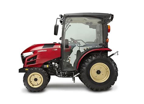 Thematic photo of a compact Yanmar F-series tractor working in a field