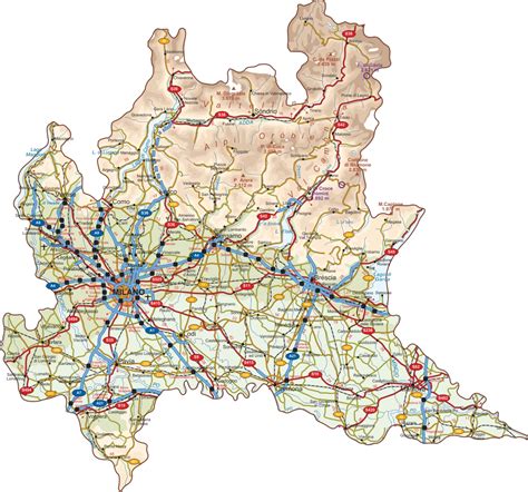 Mapa regionu Lombardia z zaznaczoną siedzibą firmy Bargam w Fontanella