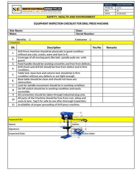 Checklist for seed drill maintenance and calibration