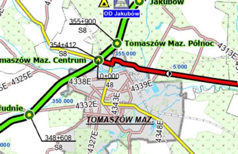 Infografika przedstawiająca typowe trasy transportowe z Tomaszowa Mazowieckiego do głównych centrów logistycznych w Polsce