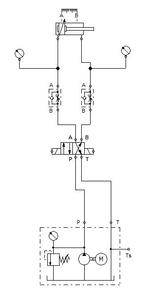 schemat siłownika hydraulicznego teleskopowego