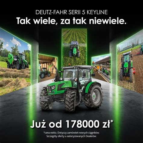 Tabela techniczna przedstawiająca porównanie parametrów popularnych serii ciągników DEUTZ-FAHR