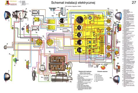 Schemat instalacji elektrycznej ciągnika MTZ