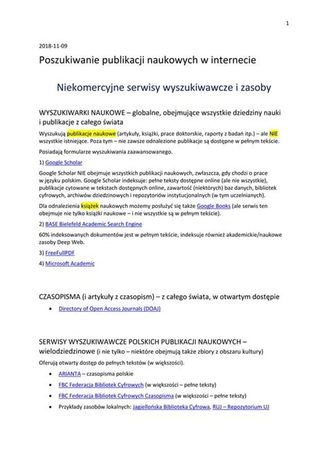 zestawienie publikacji naukowych w formie listy bibliograficznej uporządkowanej według tematów