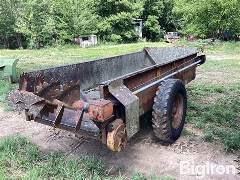 Technical diagram showing problematic areas of a manure spreader's adapter and gearbox