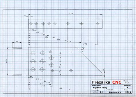 Rysunek techniczny przedniej osi maszyny Terex z zaznaczeniem punktów montażowych