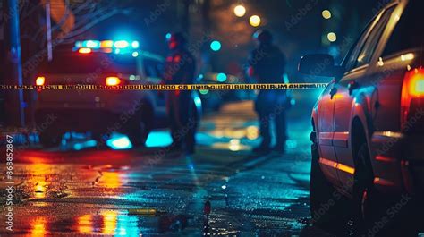 Photo of police car or police investigation scene