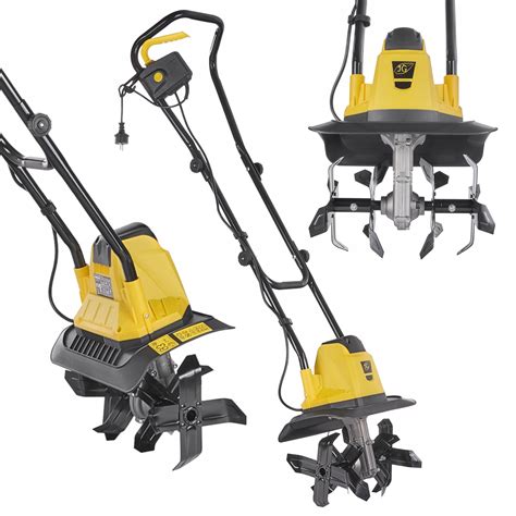 Zbliżenie na noże robocze glebogryzarki elektrycznej John Gardener (GEKO G83003)