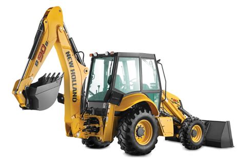 Thematic photo of a New Holland B90B backhoe loader at work