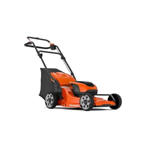 Fotografia kosiarki akumulatorowej HUSQVARNA LC 142i z akumulatorem i ładowarką