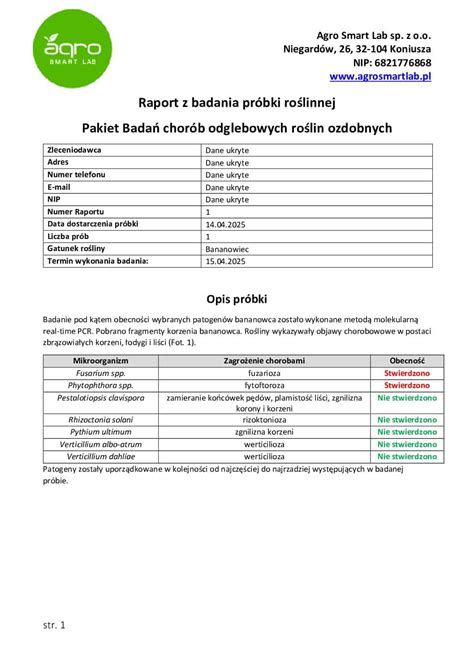Zrzut ekranu: Przykładowy raport z usługi HistoriaPojazdu.gov.pl dla ciągnika