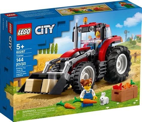 ilustracja zestawu LEGO City 60287 z traktorem i minifigurkami