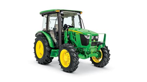 Interior of a John Deere 5075E tractor cab