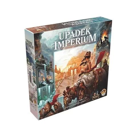 ilustracja przedstawiająca planszę i komponenty gry Upadek Imperium