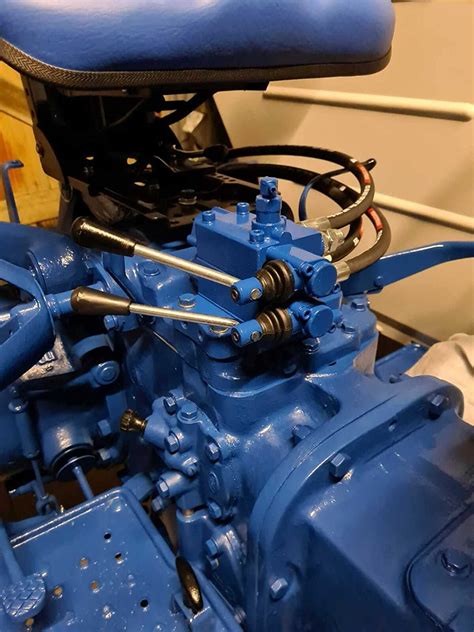 Detailed photo of the Ford 3000 dashboard and controls
