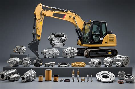 GTRAX logo with a background of construction machinery parts