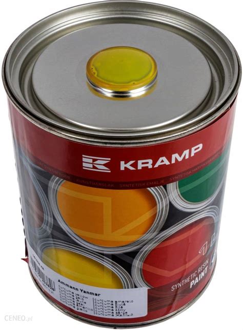 zdjęcie puszki lakieru żółtego w odcieniu Ammann Yanmar z widocznym oznaczeniem producenta