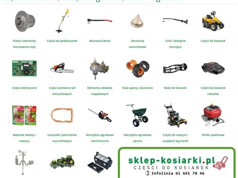zdjęcie sklepu z częściami do kosiarek i narzędziami ogrodowymi