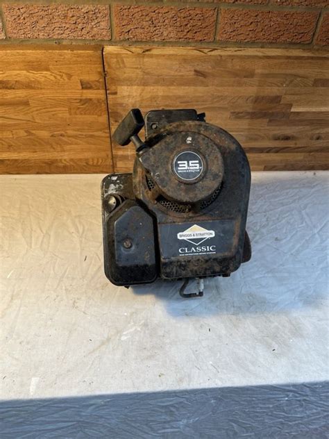 Thematic photo of a Briggs & Stratton engine in a lawnmower