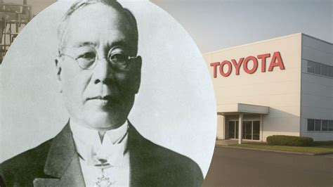 historyczna fotografia Sakichi Toyoda z prototypem krosna