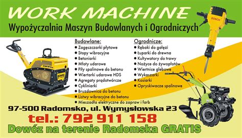 Szeroki asortyment maszyn ogrodniczych i budowlanych dostępnych w wypożyczalni JPD.