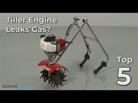 Thematic photo of a person troubleshooting a tiller engine