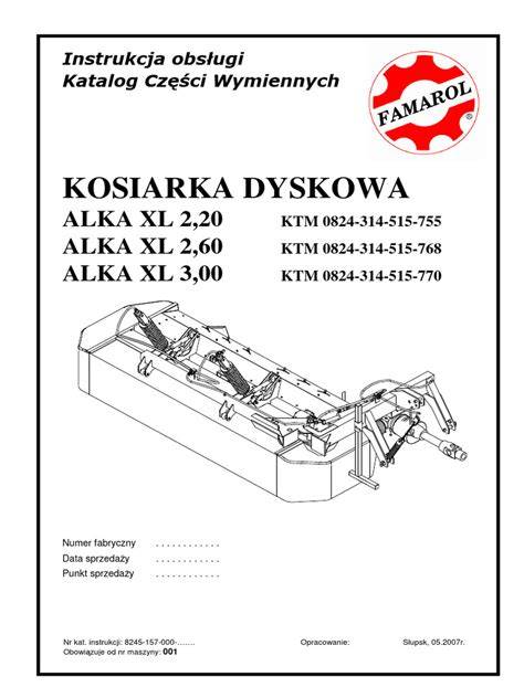 Infografika przedstawiająca zestawienie najczęściej wymienianych części eksploatacyjnych w siewniku Famarol