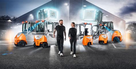 The Still RX family of forklifts at work in a warehouse setting (infographic/photo)