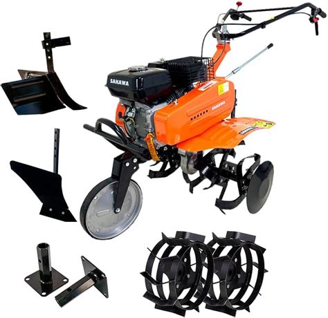 Photo of Agroma tiller with all included accessories and oils