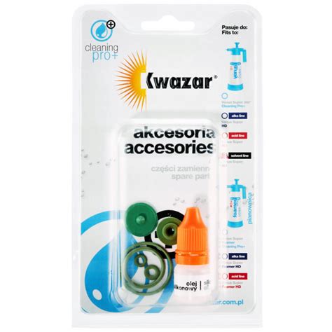 Zdjęcie: Zestaw serwisowy Kwazar Venus Solvent Line z widocznymi uszczelkami i komponentami