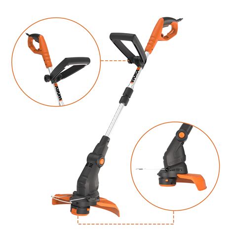 Podkaszarka żyłkowa Black+Decker GL8033 w akcji, precyzyjnie przycinająca krawędzie trawnika.
