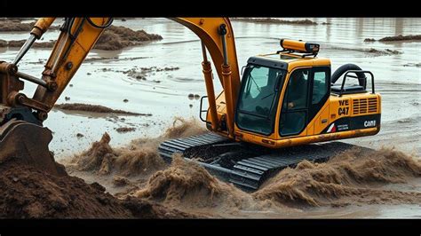 fotografia koparki JCB w trakcie pracy w trudnym terenie, podkreślająca znaczenie sprawnych gąsienic