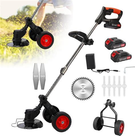 Electric string trimmer for precise lawn edges