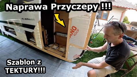 Schemat lub zdjęcie usuwania burt i podłogi ze starej przyczepy