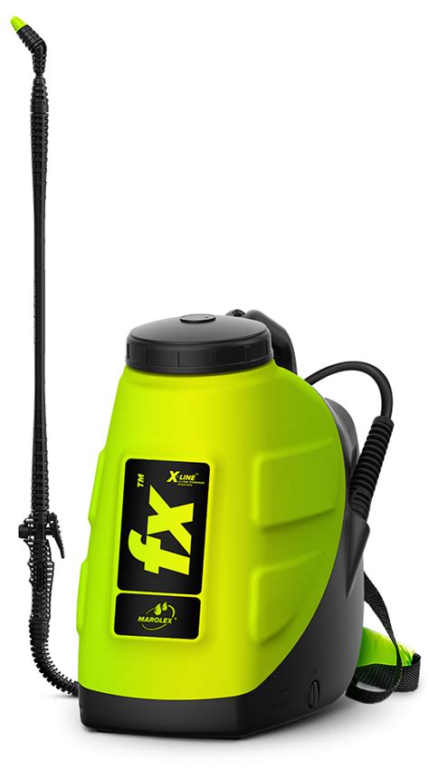 The Marolex FX X-line cordless sprayer in use in a garden
