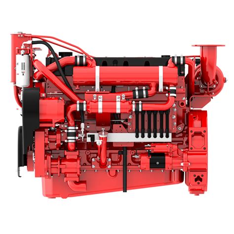 Engine compartment showing the Cummins QSM11 engine