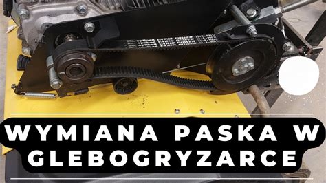 Zdjęcie zużytego koła napędowego i paska klinowego glebogryzarki Texas
