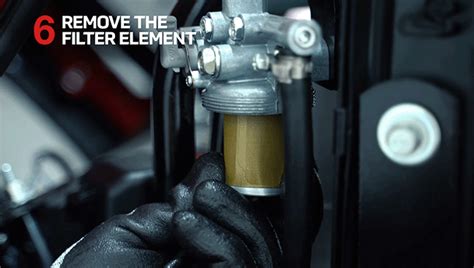Photo of a T25 air filter or fuel filter being cleaned