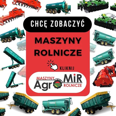 Infografika przedstawiająca podział ogłoszeń na kategorie (maszyny rolnicze, przyczepy, części)