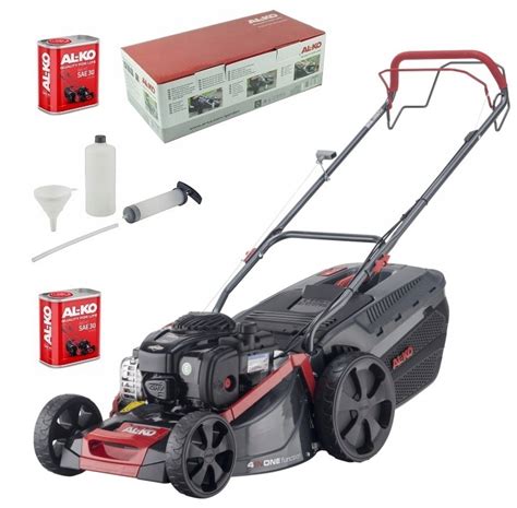 The AL-KO Comfort 46.0 SP-B lawnmower, showing its design and general appearance