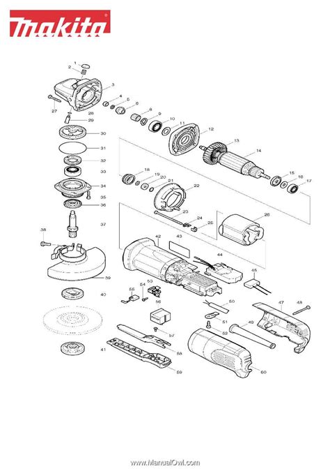 Thematic photo of various Makita spare parts