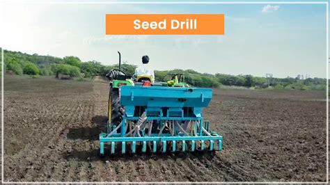 Thematic photo of a Famarol grain drill in the field during sowing operations