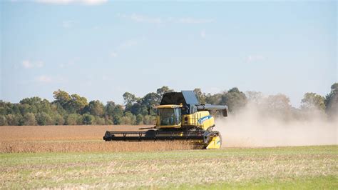 Zdjęcie kombajnu New Holland TC 5.70 podczas zbiorów