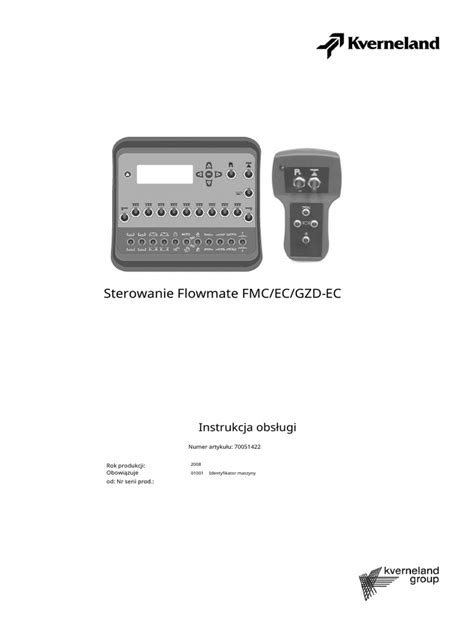 Interfejs komputera polowego FlowMate Control podczas pracy