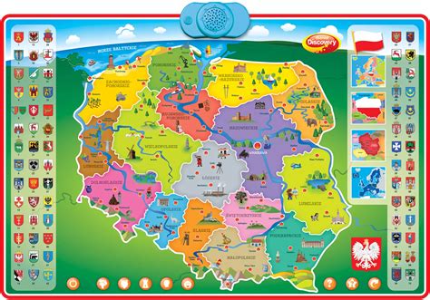Interaktywna mapa Polski z zaznaczonym województwem Wielkopolskim i ikoną wyszukiwania PIORiN
