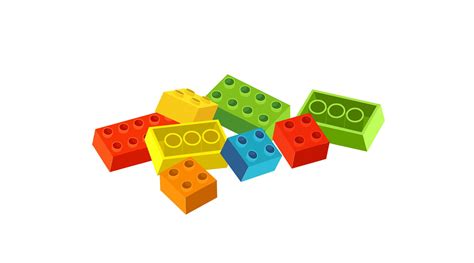 Ilustracja przedstawiająca różnorodność klocków LEGO z różnych serii.