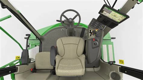 Wyświetlacz w kabinie ciągnika John Deere serii 5M z przekładnią PowrQuad lub Powr8.