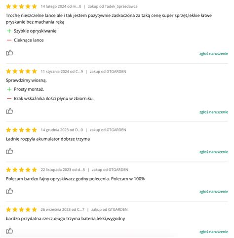 Przykładowe opinie z serwisu Allegro na temat modelu PM-OA-16K.