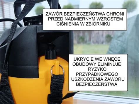 Zabezpieczenie przed nadmiernym ciśnieniem powietrza w zbiorniku stanowi zawór bezpieczeństwa